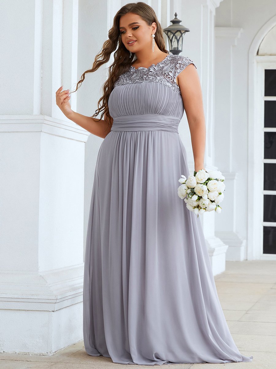 Plus size shop silver bridesmaid dresses