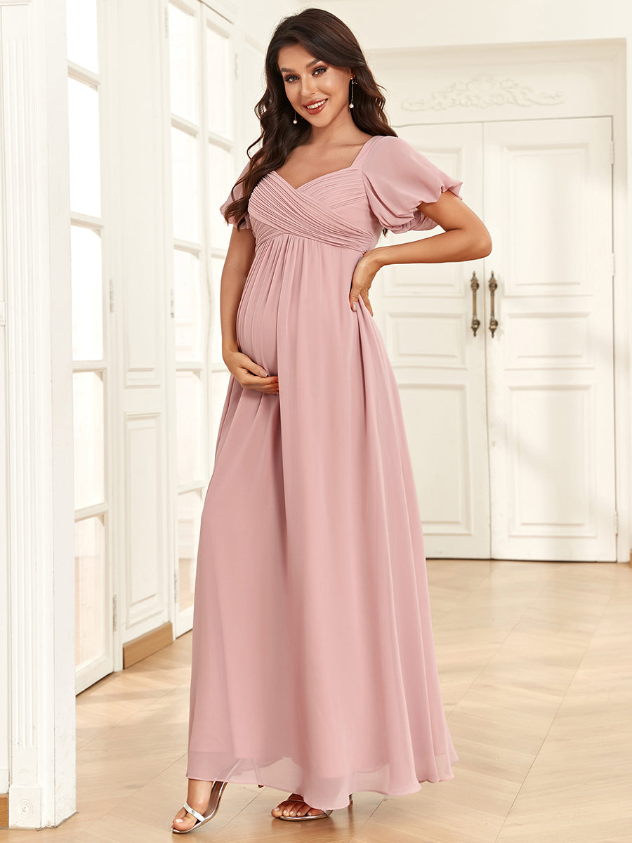 Short pink 2024 maternity dress