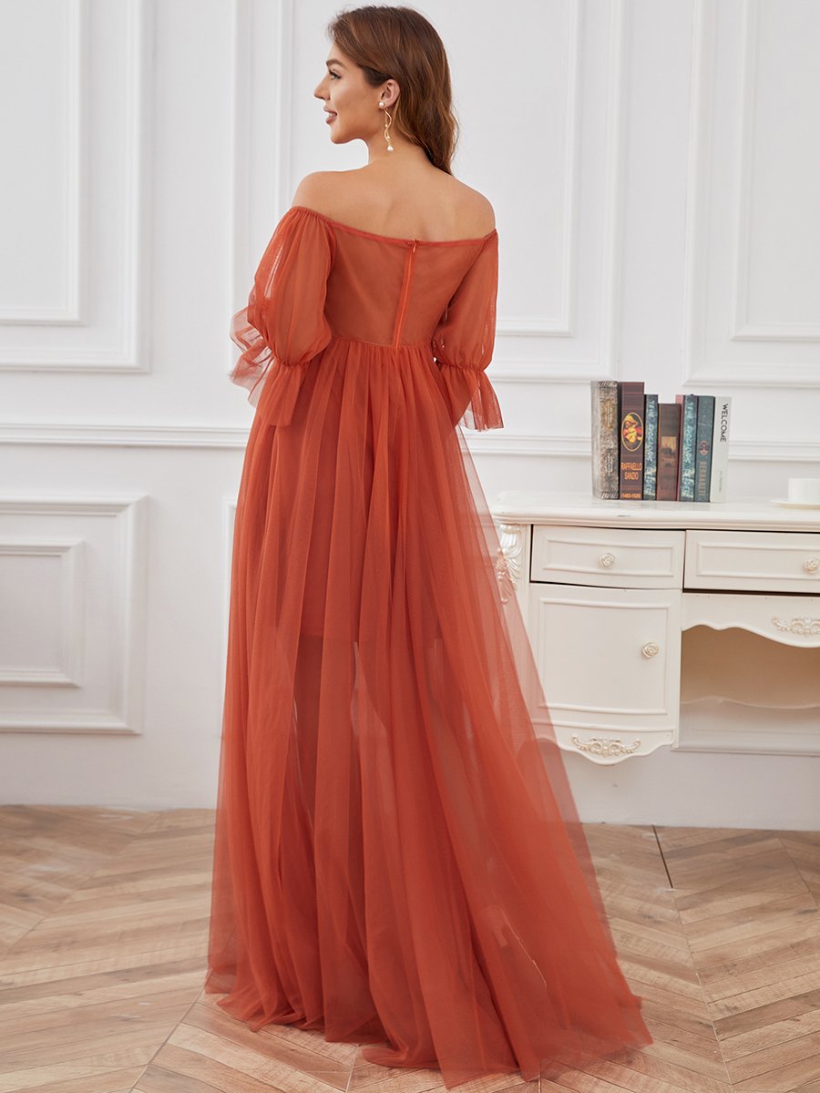 Orange Maternity Dresses