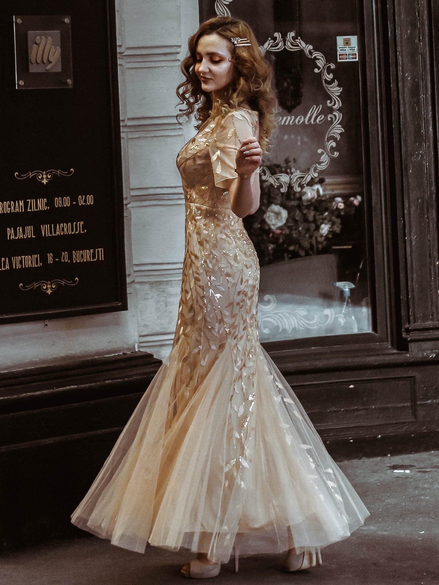 Gold 2024 tulle dress