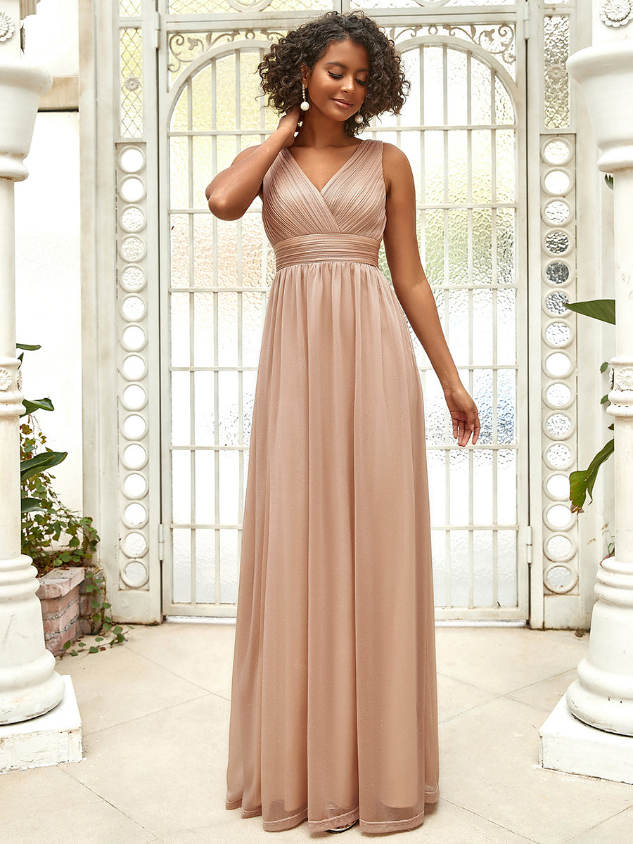 Wholesale Evening Dresses For Party Sparkly Double V Neck