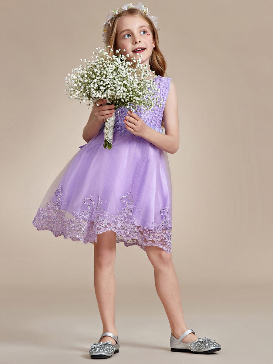 Dark Purple Flower Girl Dresses