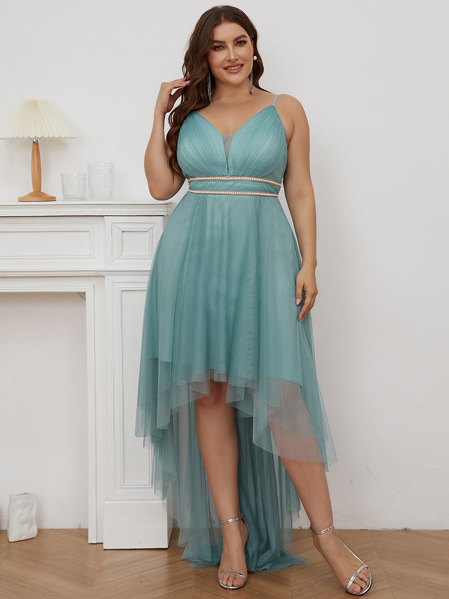 asymmetrical tulle prom dresses