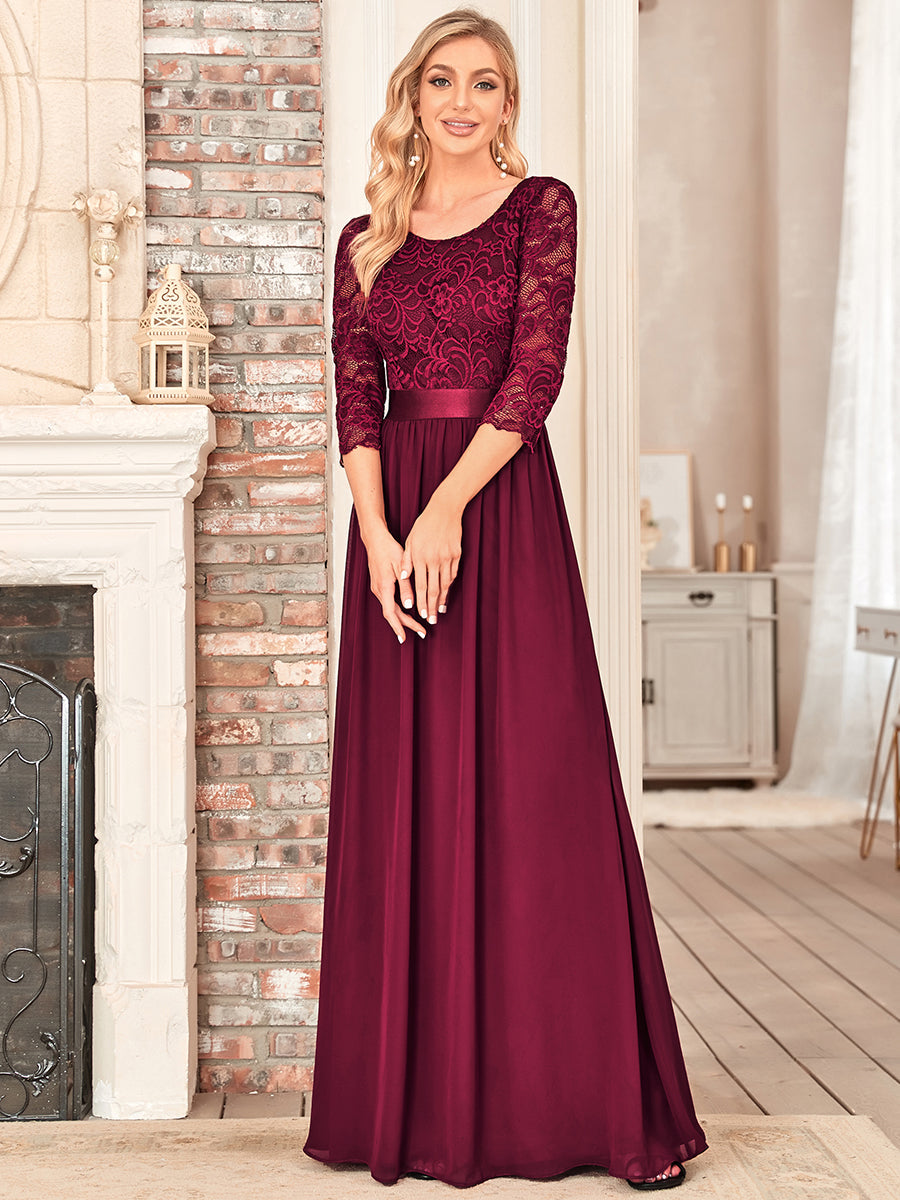 Hot Sale Evening Dresses Mother of Bridesmaid Dresses Lace Half Sleeve