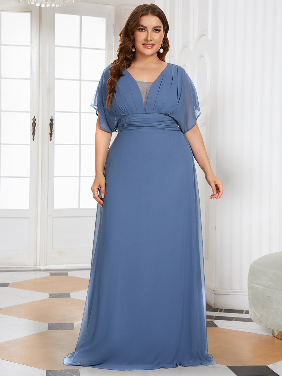 Plus size empire on sale waist formal gowns