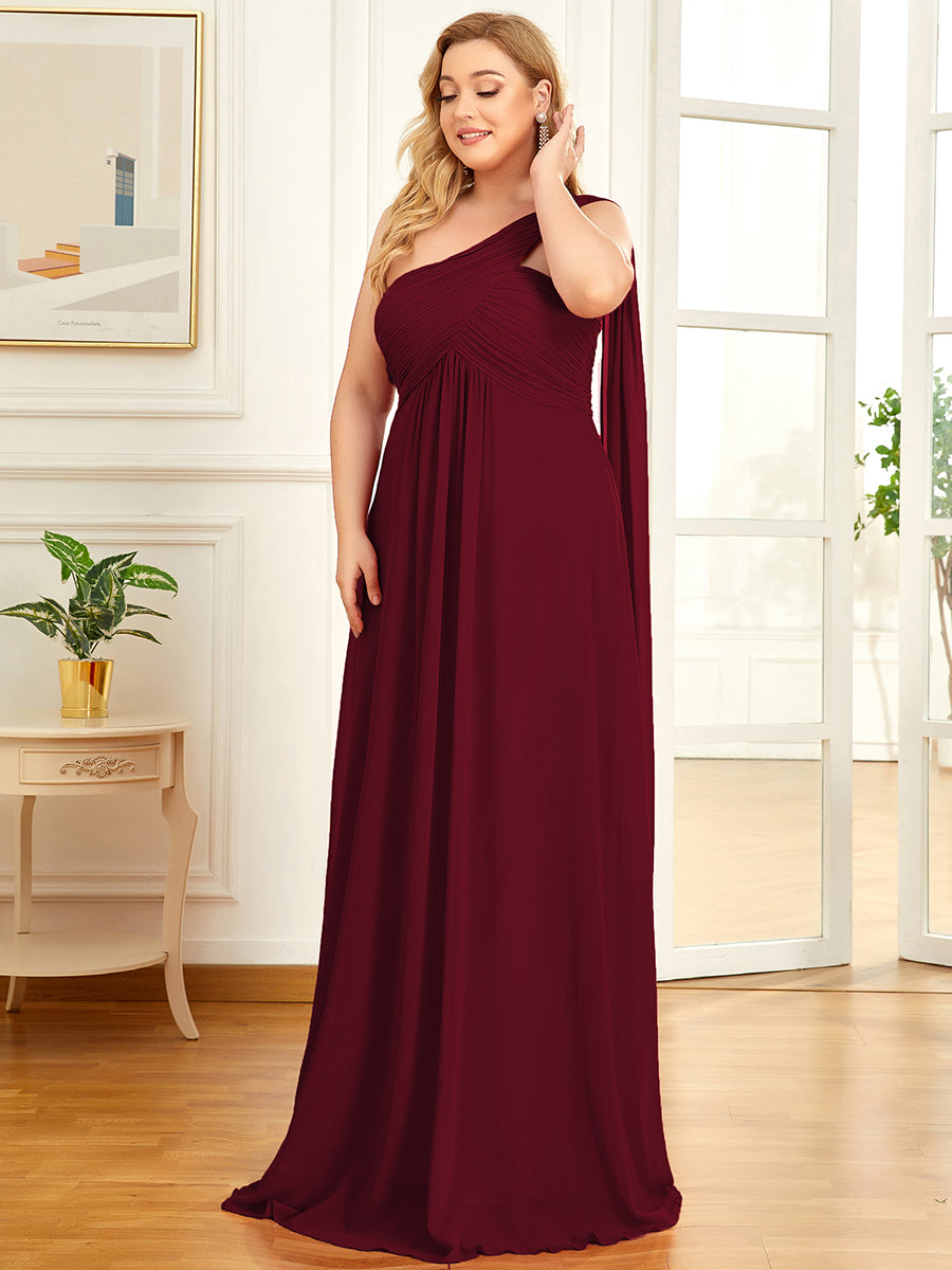 Burgundy plus size dresses on sale formal