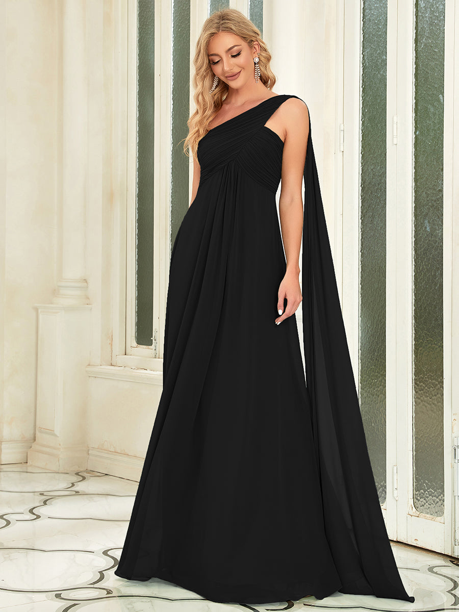 One Shoulder Chiffon Bridesmaid Dress Mori Lee