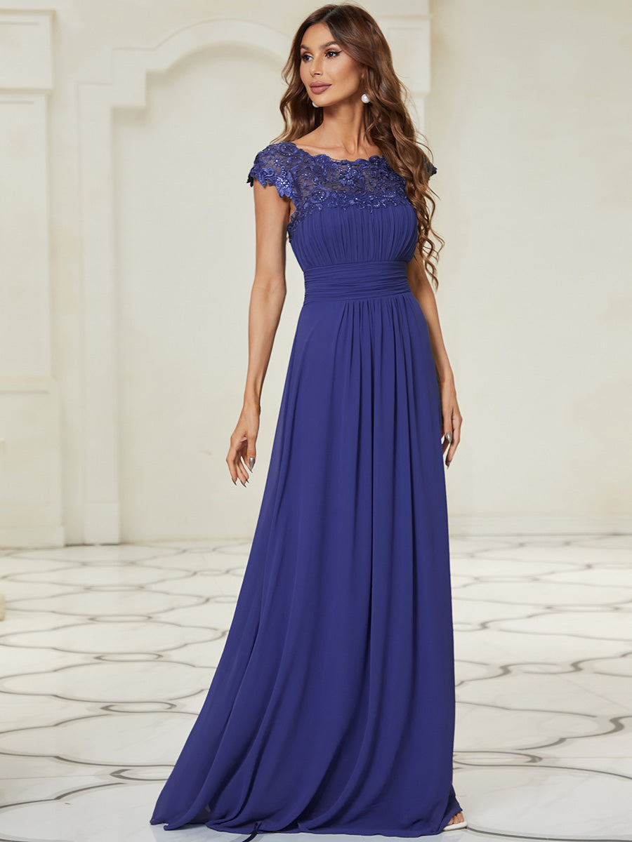 Sapphire blue 2024 evening dress